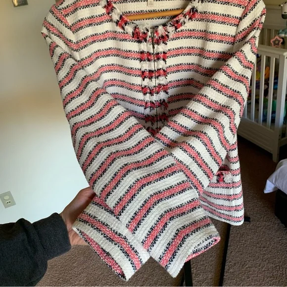 Talbots Tweed Fringe Jacket Women’s 10 - Picture 3 of 5